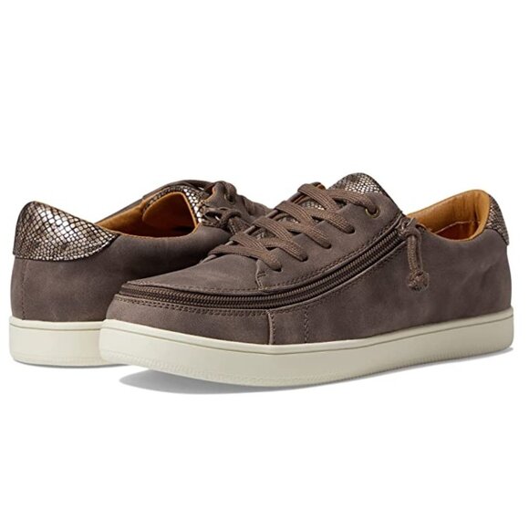 NEW Billy Footwear Women Sneaker Low Top Zip Espresso Adaptive Size 8.5 W KF198 - Picture 1 of 6